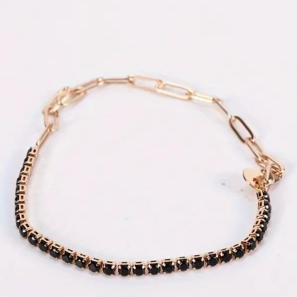 NWOT Paperclip Chain Tennis Bracelet - Picture 4 of 4